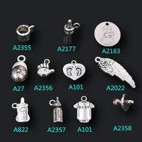 11pcs mixed silver plated little angel supplies pendants cute baby products metal accessories diy charms jewelry crafts making