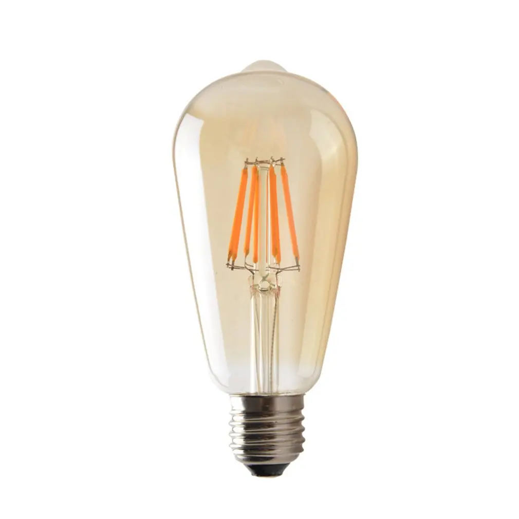 

2W 4W 6W 8W ST64 E27 LED Light Bulb Retro Edison Clear Amber Cover 220V LED Filament Antique Vintage Glass Lamp Tunable Light