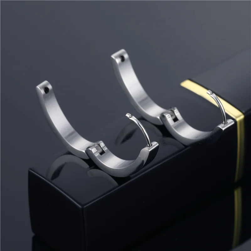 

1Pcs/Fashion Creative Stainless Steel Earrings Hypoallergenic Gold Polished Men&Women Hip Hop Trendy Punk Earring Gift Jewelry
