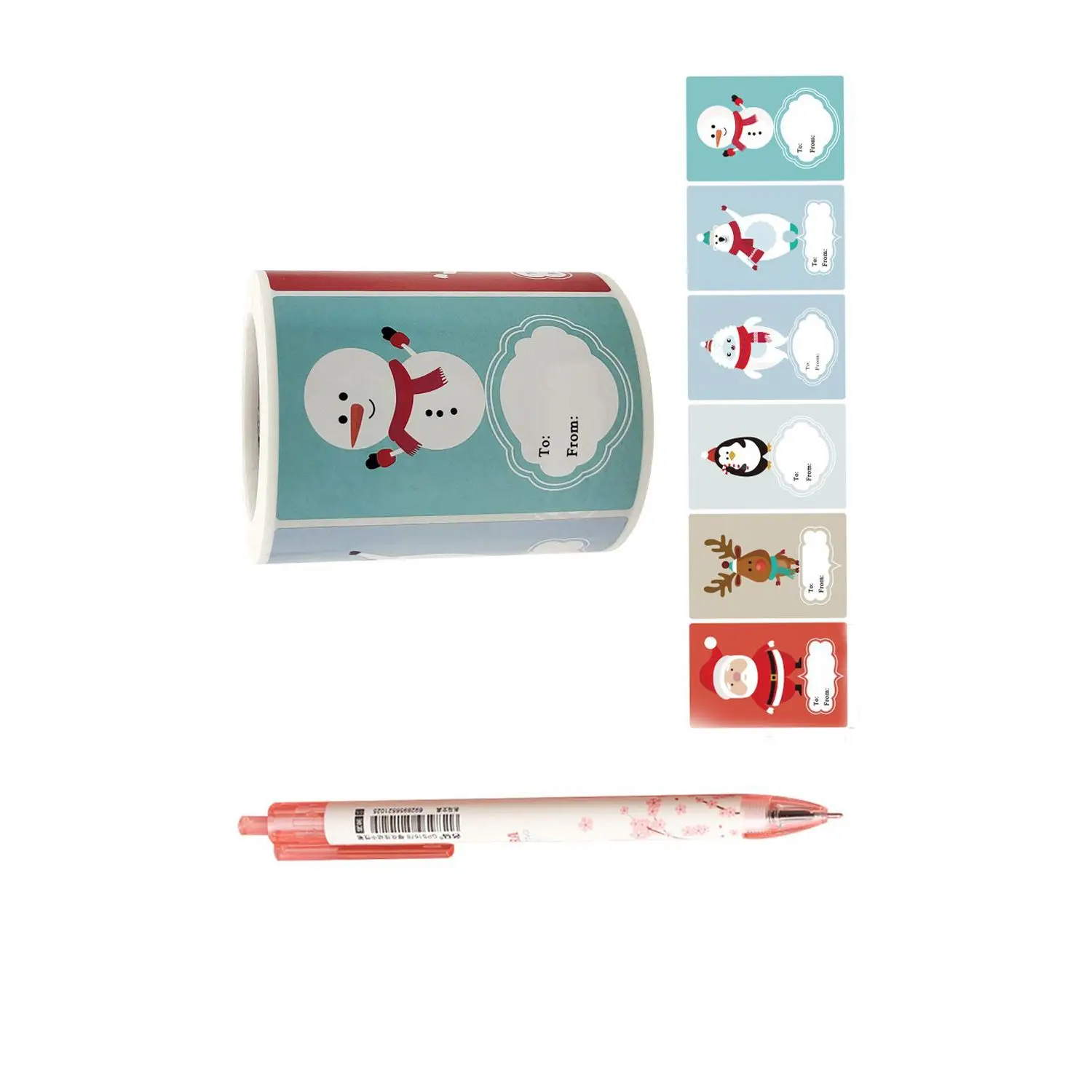 

2PCS Gift Christmas Stationery Supplies Scrapbooking Seal Adhesive Labels Stickers Decoration Paper Snowman