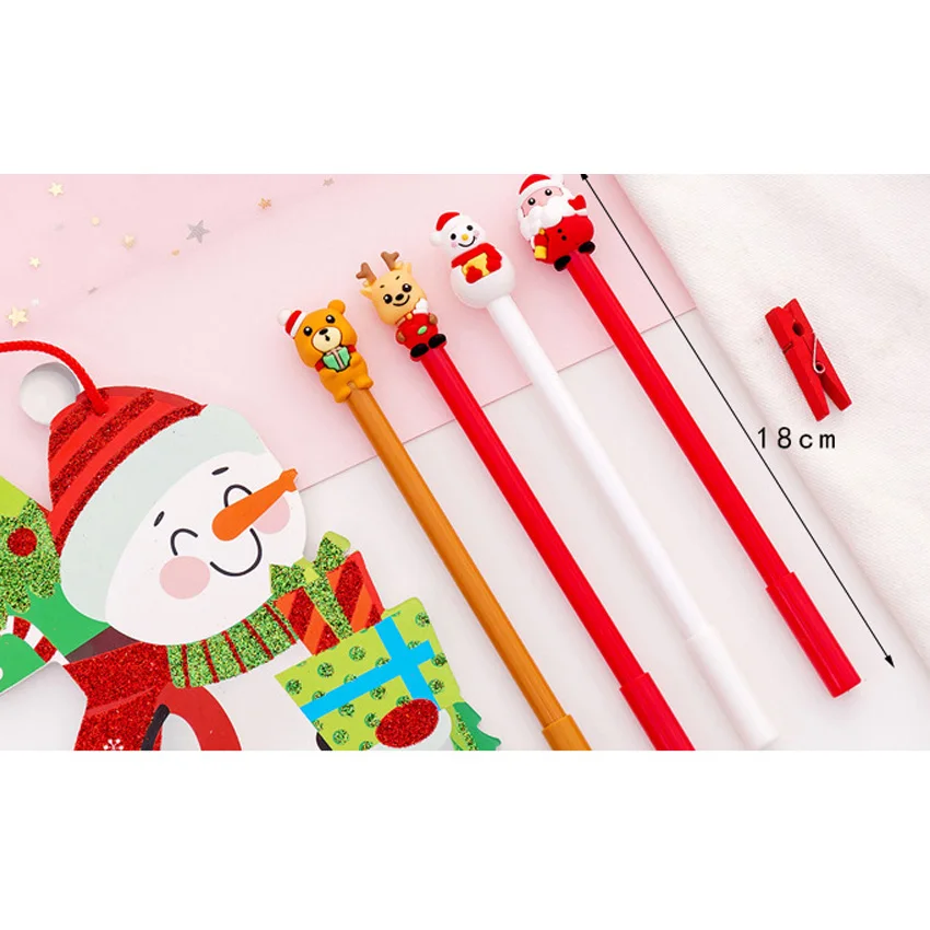

40 Pcs/lot Cartoon Santa Snowman Creative Baby Students Gift Ball Pen Kids Toy Santa Claus Writing Pen Gift Pen Wholesales