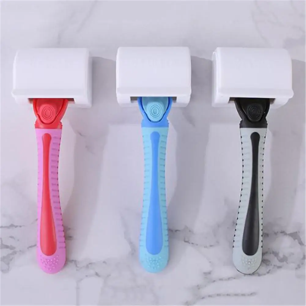Держатель для хранения бритвы настенный держатель Бесплатная полка ванной
