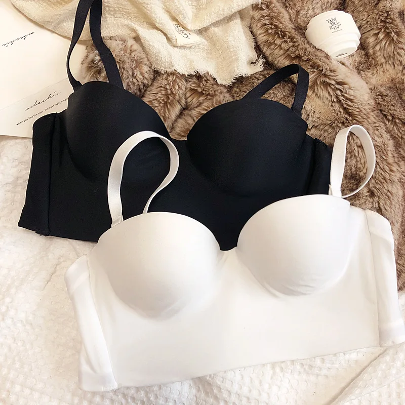 Бюстгальтер женский однотонный со съемным бюстгальтером с чашкой 1/2 | Женская