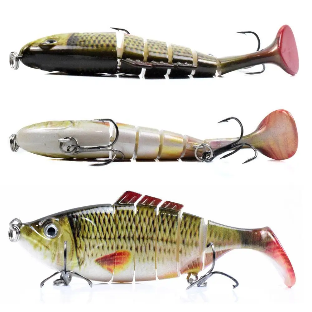 

5pc Fishing Baits Trolling Swim Minnow Wobbler Multi-section Hard Bait10cm16.5g Artificial Crankbait JerkBait Fishing tackleLure