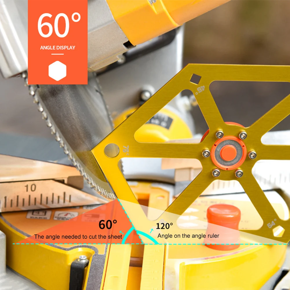 Деревообрабатывающий угловой измерительный прибор шестигранник Алюминий