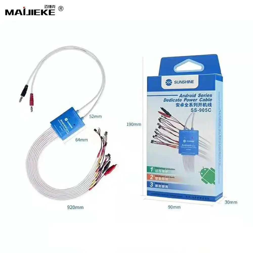 

Boot On/Off Control Line Anti-Burn Test Dedicated Cable Power Supply Wire For Samsung Huawei Xiaomi Meizu Android Phone SS-905C