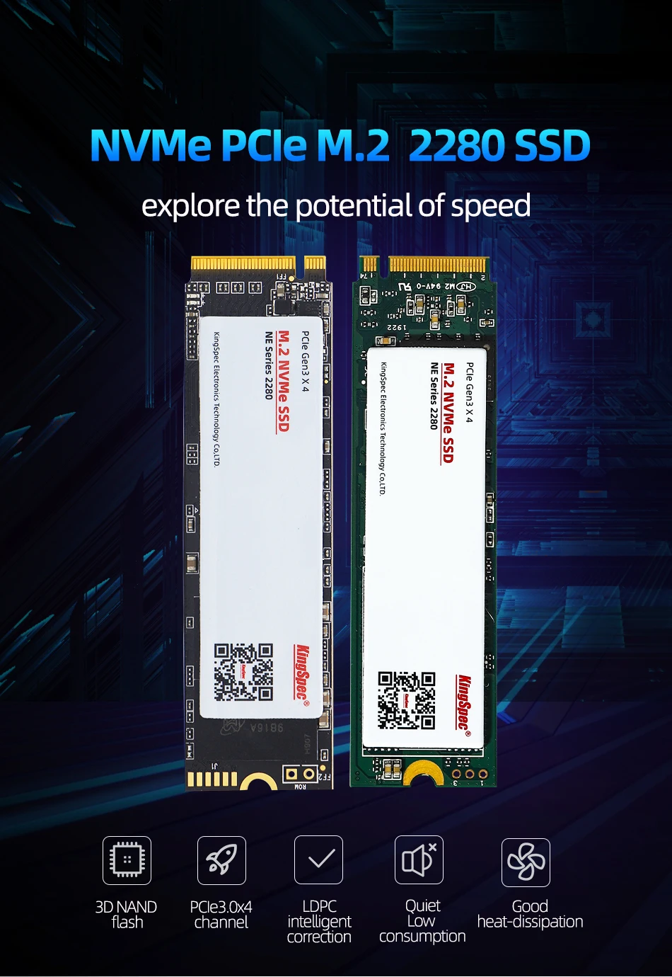 KingSpec PCI-e сигнал M.2 SSD 256GB твердотельный диск 22X80 SSD M2 внутренний жесткий диск HDD NE-256 для ноутбуков планшетов настольных ПК