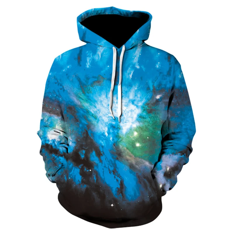 

Men's Hip Hop Sweatshirt Hoodie 3D Starry Sky Print Streetwear Harajuku Pullover Thin Round Neck Long Sleeve Hoodie Pullover Swe