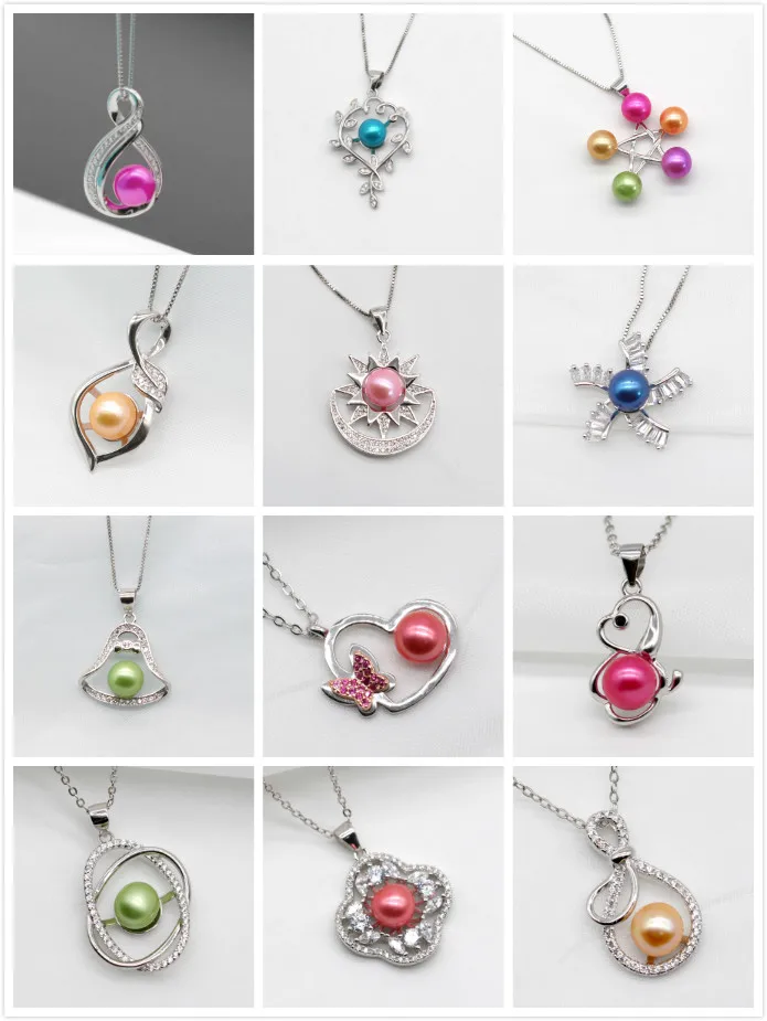 Оптовая продажа 5 шт. серебряная подвеска c креплением для жемчуга Стерлинговое