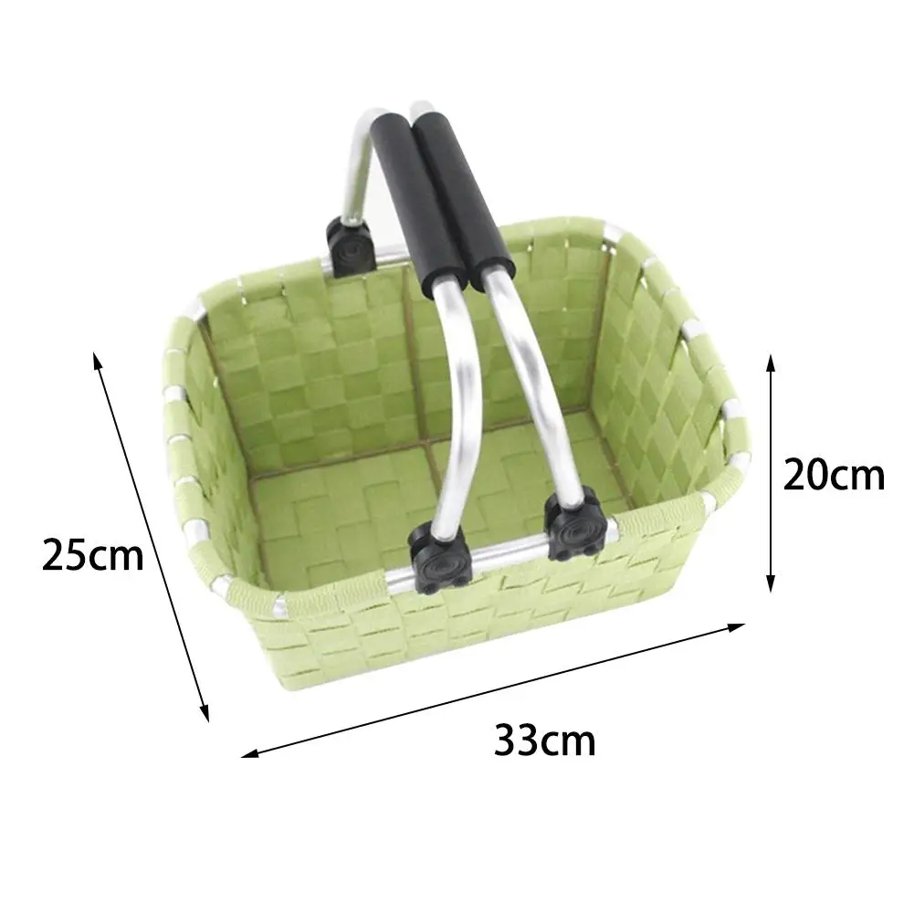 Ручной работы Тканые корзина прямоугольные в нейлоновой оплетке разных цветов с