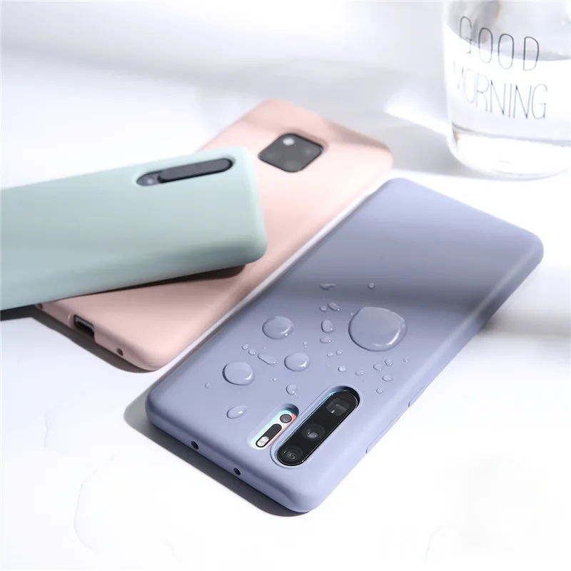 Liquid Silicone Phone Case For Huawei P30 Lite P20 P10 Pro Ultra Soft Mate 9 10 20 Nova 4 Honor Back Cover |