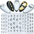 1 лист, 3D наклейки для ногтей, клейкие наклейки, цветы, листья, геометрия, фрукты, десерт, дизайны, слайдеры, тату, маникюрные украшения