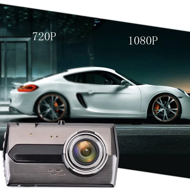 Автомобильный видеорегистратор камера заднего вида двойная видео 1080P Full HD 4
