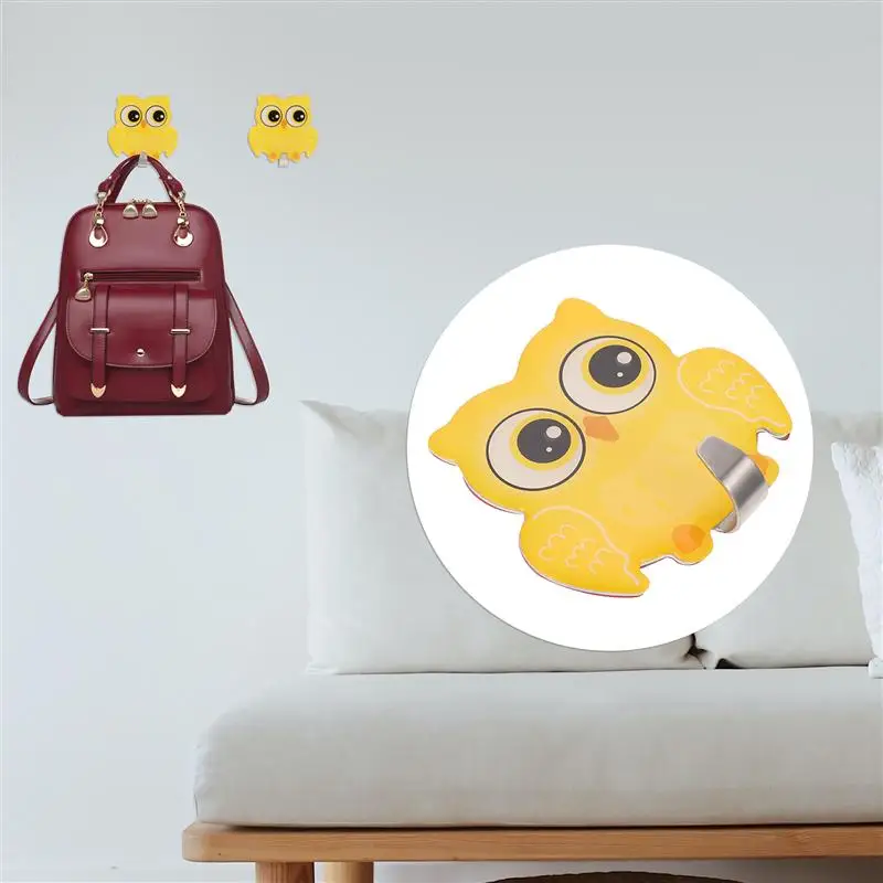 

1Pc Multi-functional Home Adhesive Hook Stainless Steel Owl Shape Hanging Hooks
