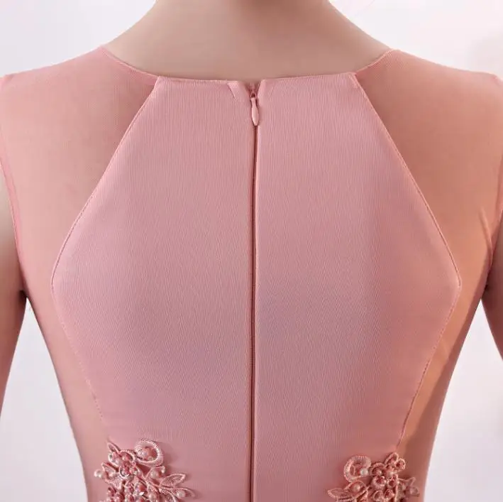 

SVKSBEVS Elegant O Neck Lace Appliques Mermaid Long Dresses Party Tank Bodycon Zipper Back Maxi Dress