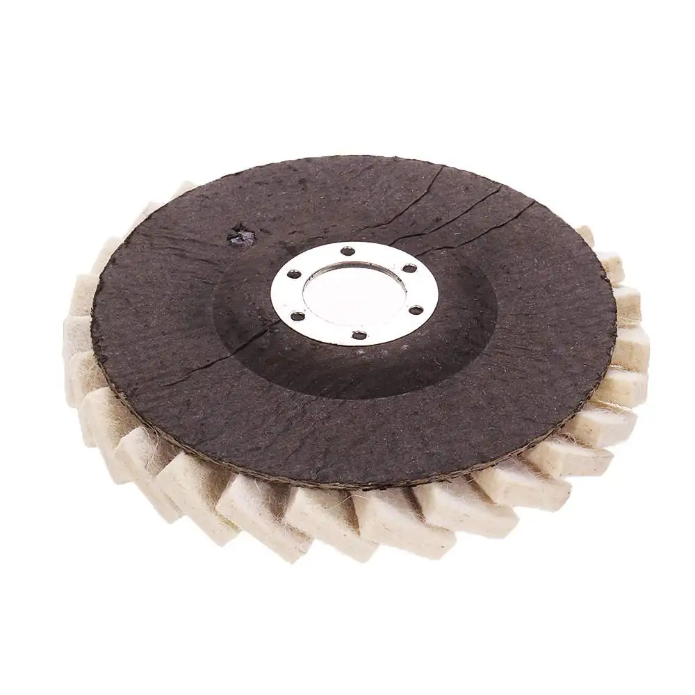 130 мм Stianless Сталь шерстяного фетра с клапаном полировального круга дисковая