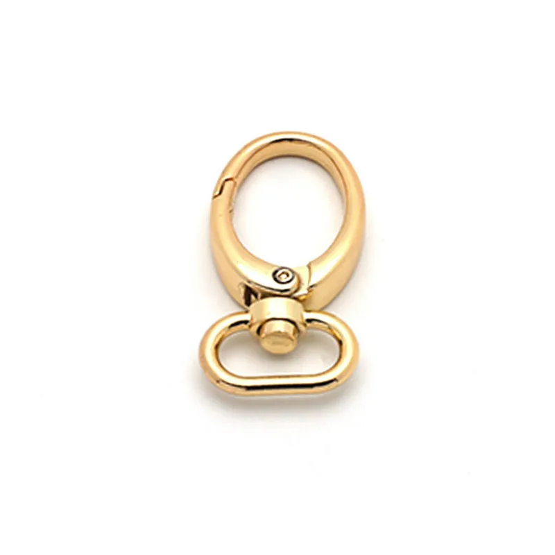 50 шт./лот сумки Высококачественные золотые поворотные застежки с карабином