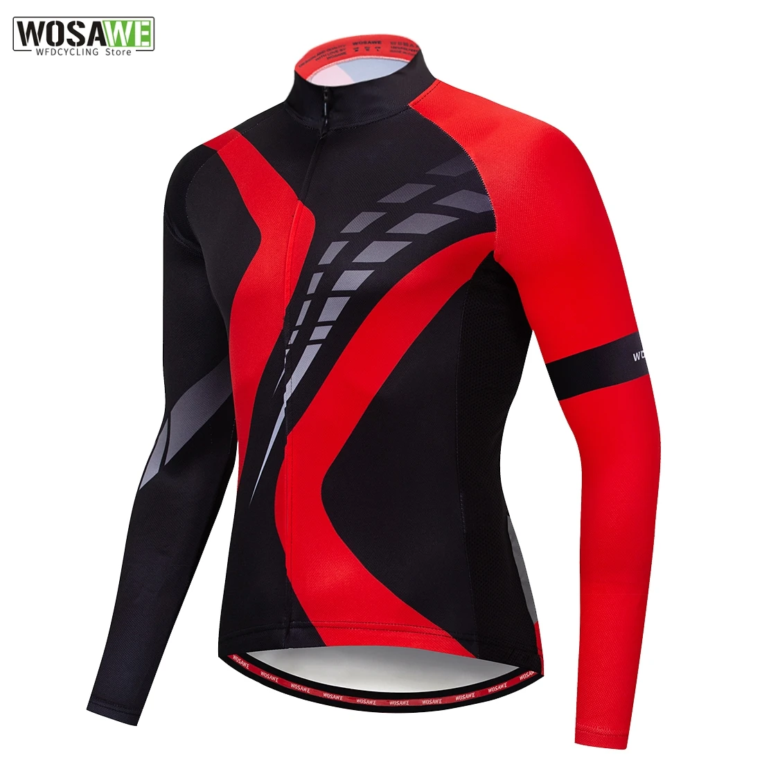 

WOSAWE Men's Cycling Bike Jersey Long Sleeves Biking Running Shirts Breathable Quick Dry MTB Bike Shirts Jersey S-2XL