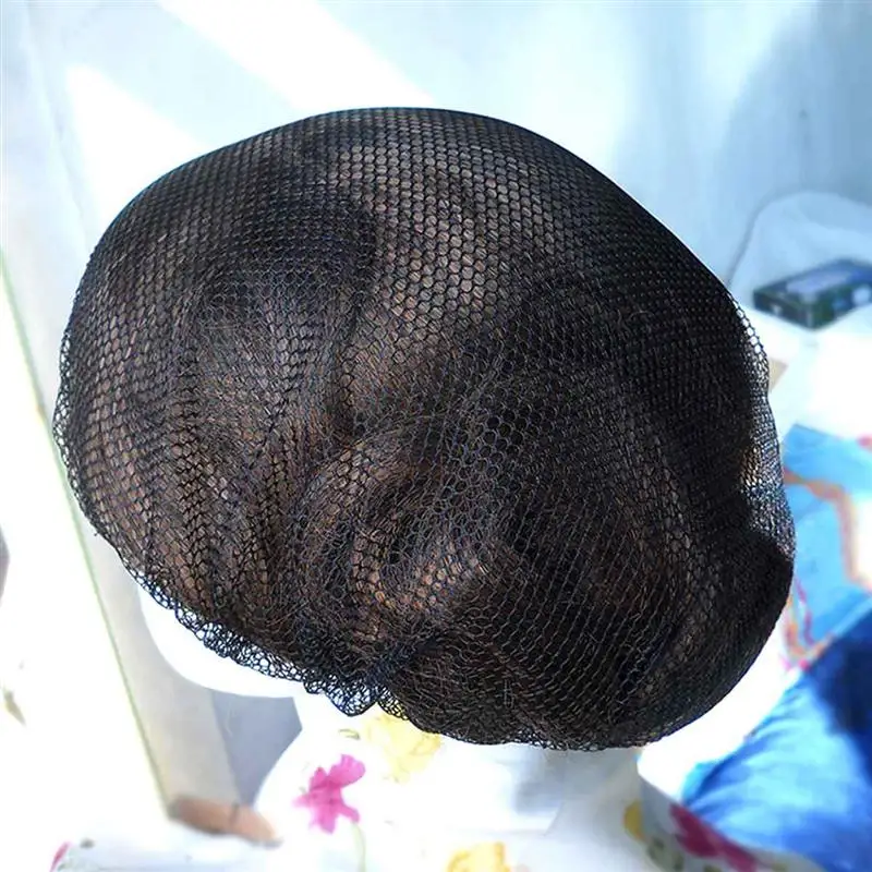

12Pcs Disposable Mesh Caps Elastic Black Sleeping Hair Net Caps Cosmetics Styling Head Covers Home Kitchen Cooking Caps One Size