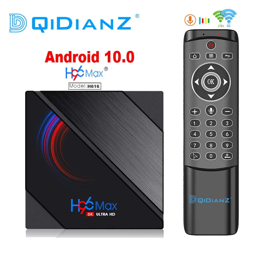 H96 MAX H616 Смарт ТВ приставка Android 10 4 ГБ 32 64 Гб 4K Youtube медиаплеер H96MAX 2GB16GB|ТВ-приставки