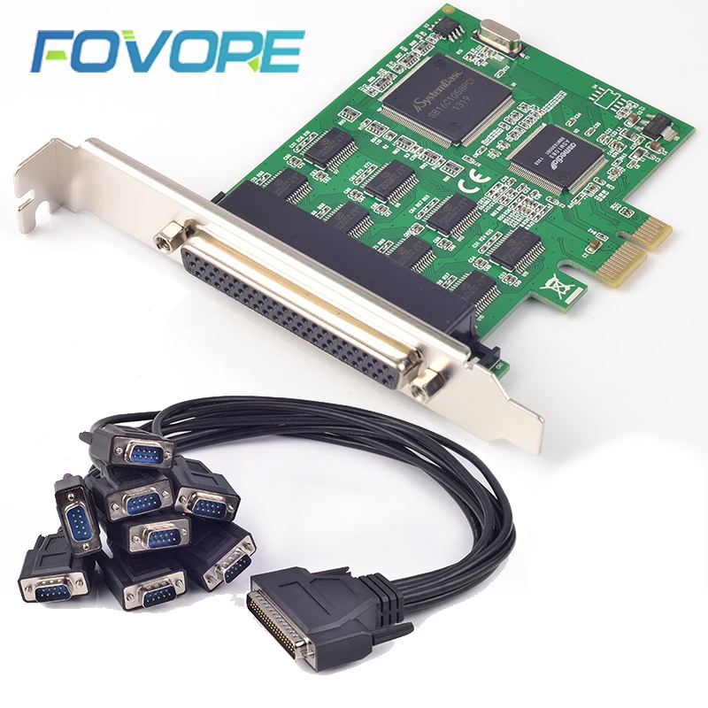 13 шт. PCI e серийный DB9 RS232 адаптер 8-портовый RS-232 PCIe PCI-e контроллер карты расширения с