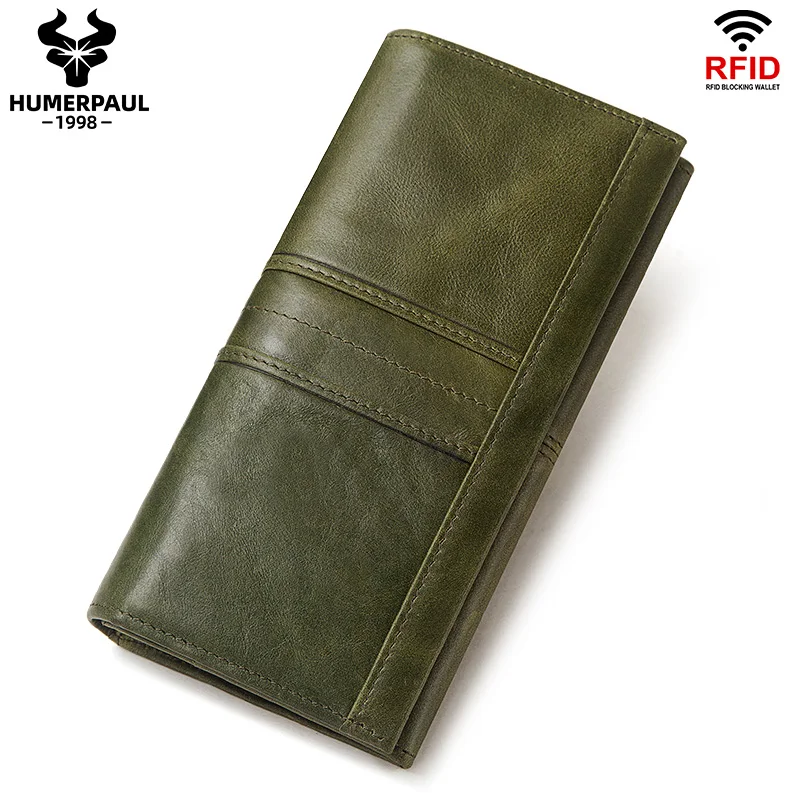 

Роскошные женские кошельки из 100% воловьей кожи, Длинные кошельки для монет на молнии, портмоне, многофункциональный женский клатч, держател...