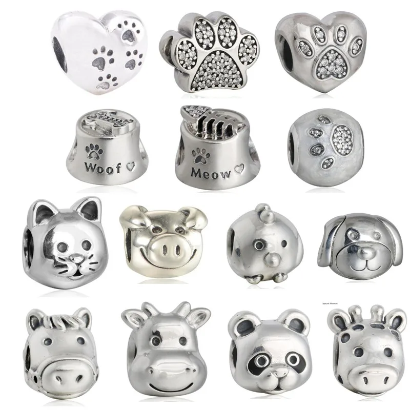 

Animals charms Sterling-silver-jewelry making charms love Pets charm fit bead bracelet DIY 925 sterling silver fine jewelry