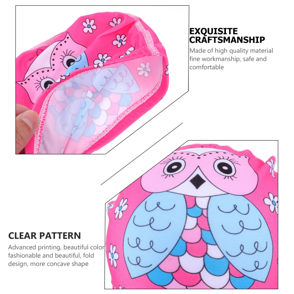 

3pcs Kids Printing Swimming Cloth Caps Cartoon Elastic Swim Caps Bathing Caps