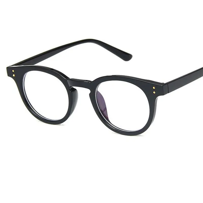 Прозрачный круглый синий светильник Женские оправы для очков черные круглые