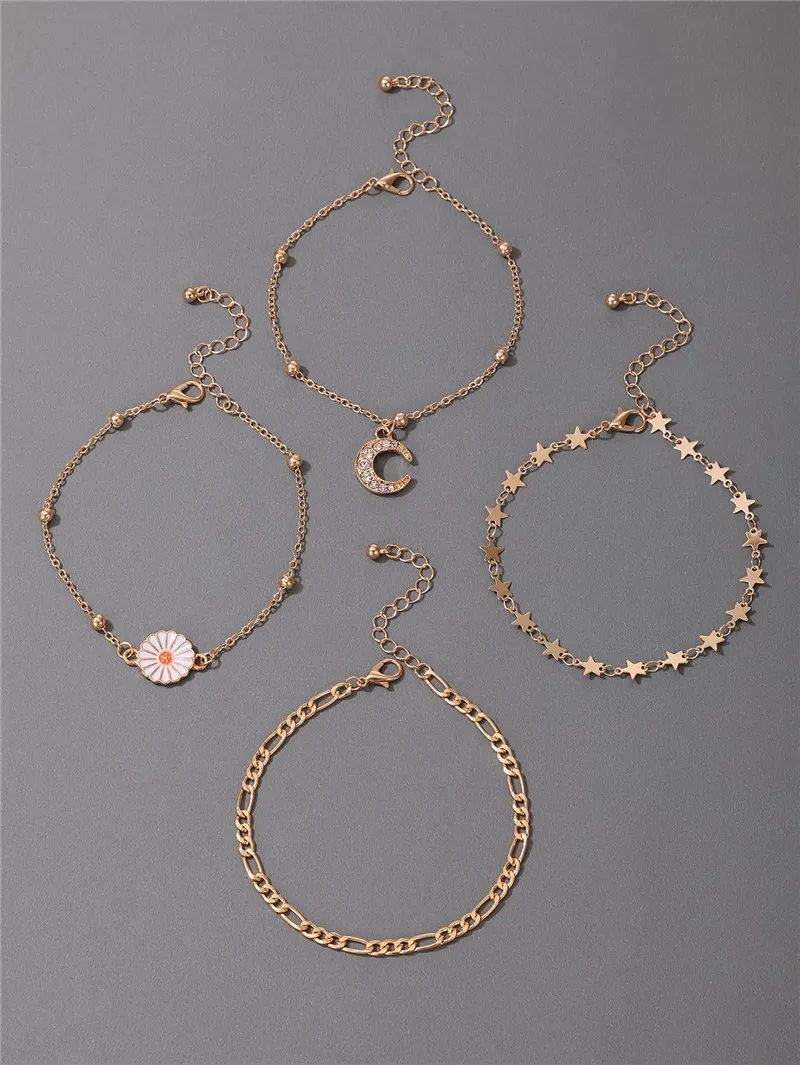 Браслеты на ногу женские 4 шт./компл. | Украшения и аксессуары