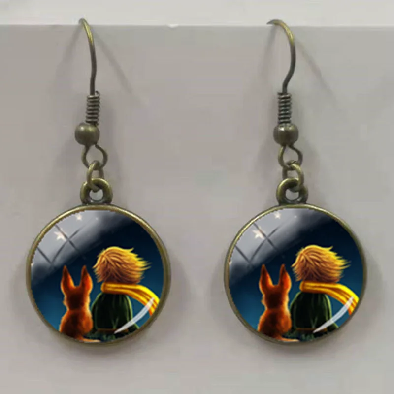 bronze / Новая мода Le Petit Prince Hook Серьги маленькое украшение Маленький принц французский Сказочный Стиль серьги аксессуары - Окраска металла: bronze