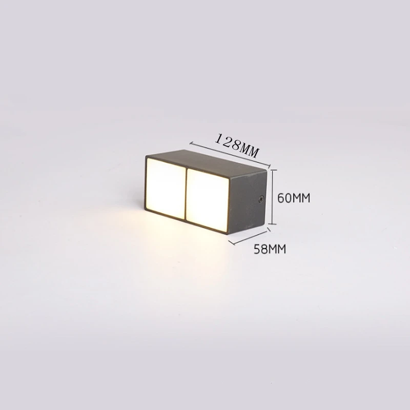 Светодиодный точечный светильник с поверхностным креплением квадратный