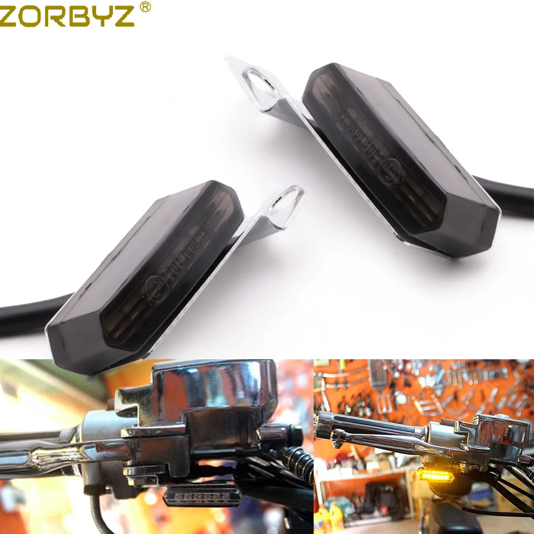 Универсальный мотоциклетный хромисветильник светодиодный мини индикатор