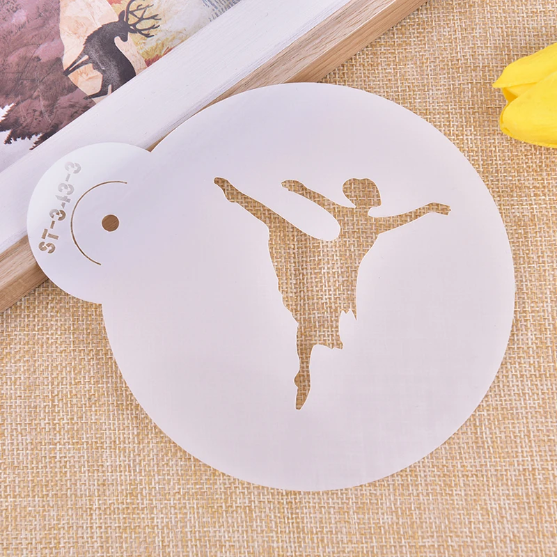 3PCS Ballerina Shape Sugar Cake Decoration Icing Hollow Out Coffee & Cookie Garland Moulds | Дом и сад