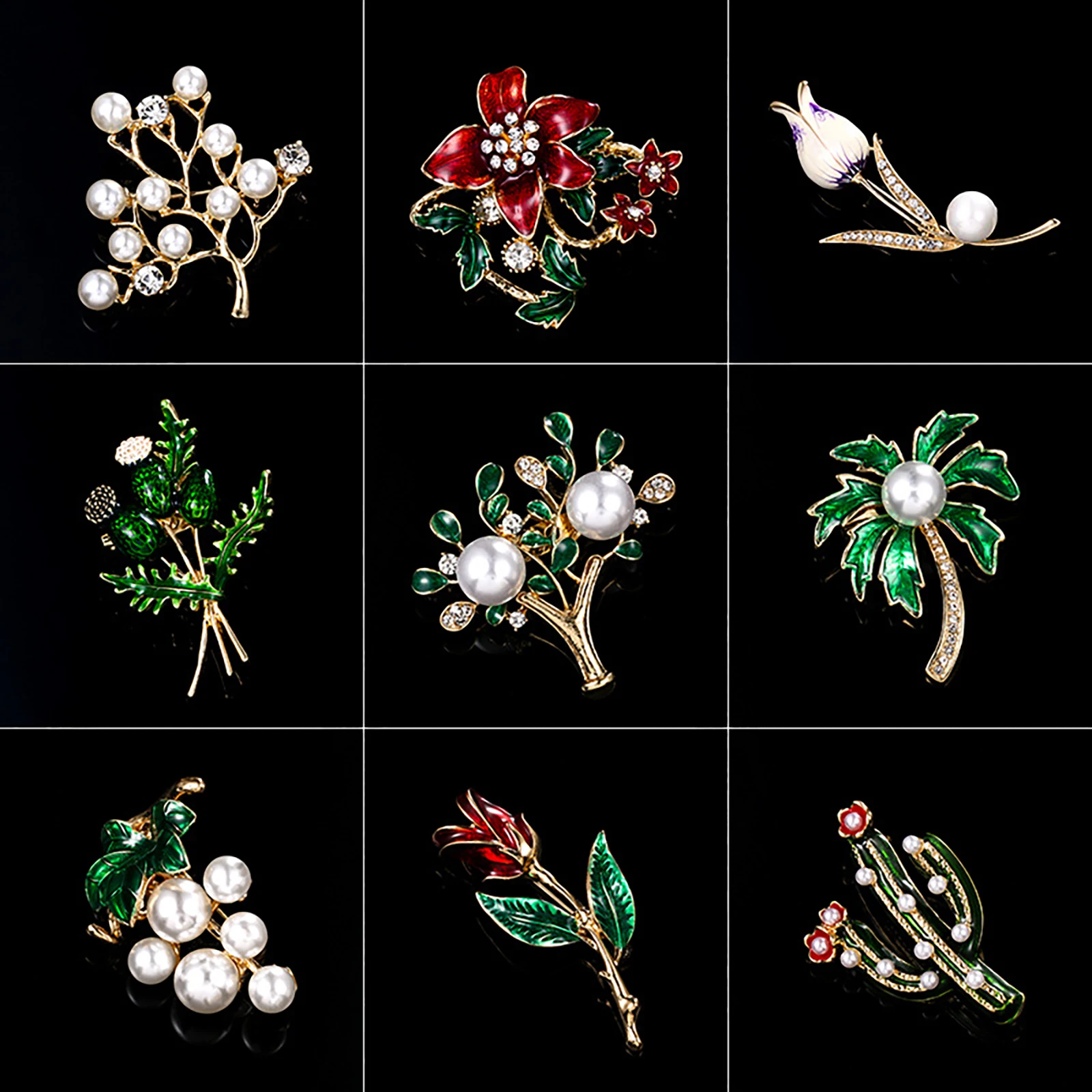 

Flower Tree Brooches Gold Color Imitation Pearl Tree Brooch High Quality Ladies Wedding Dress Jewelry Accessories Friend Gifts