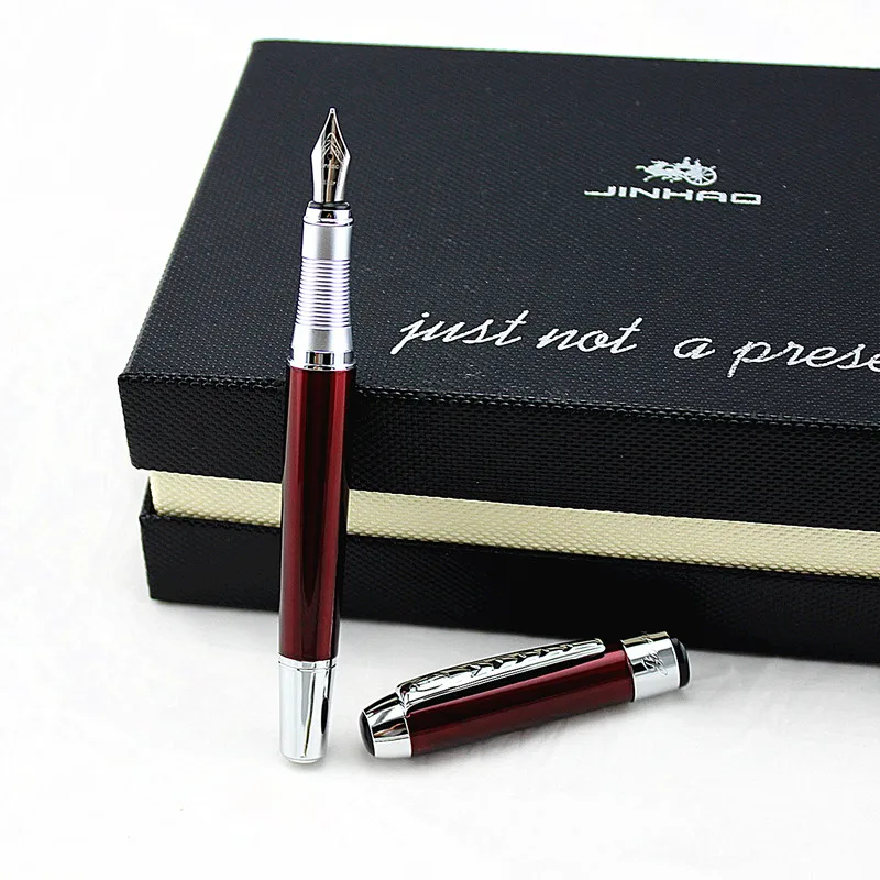 Jinhao 250, Высококачественная цветная Роскошная металлическая авторучка, школьные офисные канцелярские принадлежности, каллиграфия, 0,5 мм, перьевые чернильные ручки, подарок