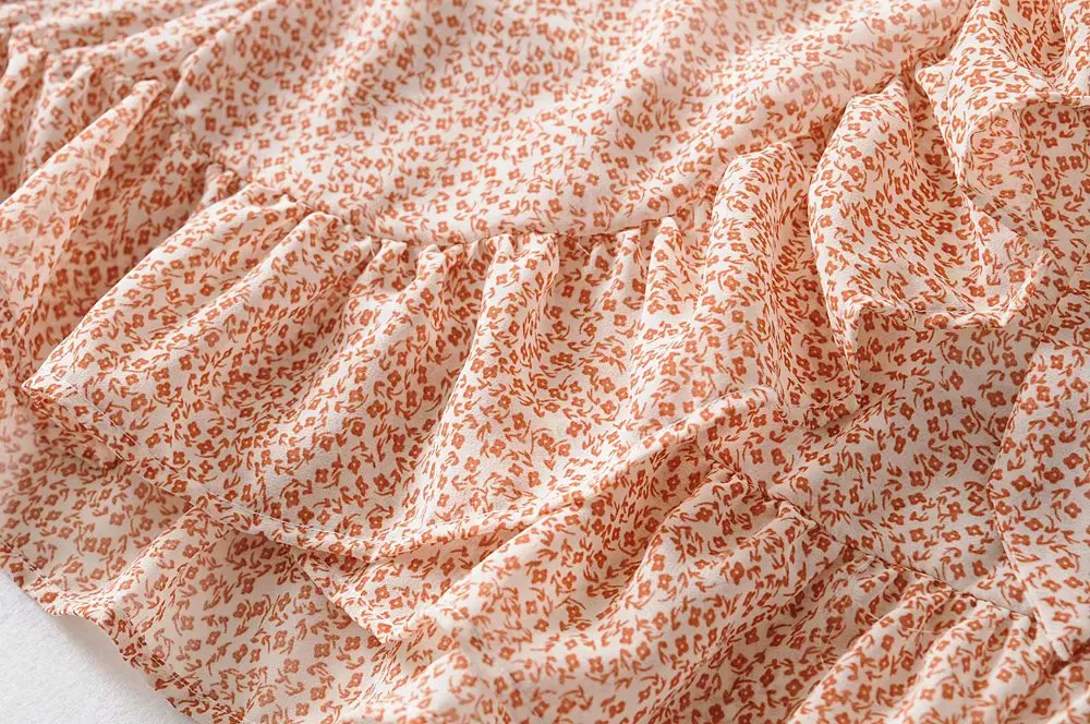 Bazaleas праздничное Оранжевое Женское платье с цветочным принтом модное женское