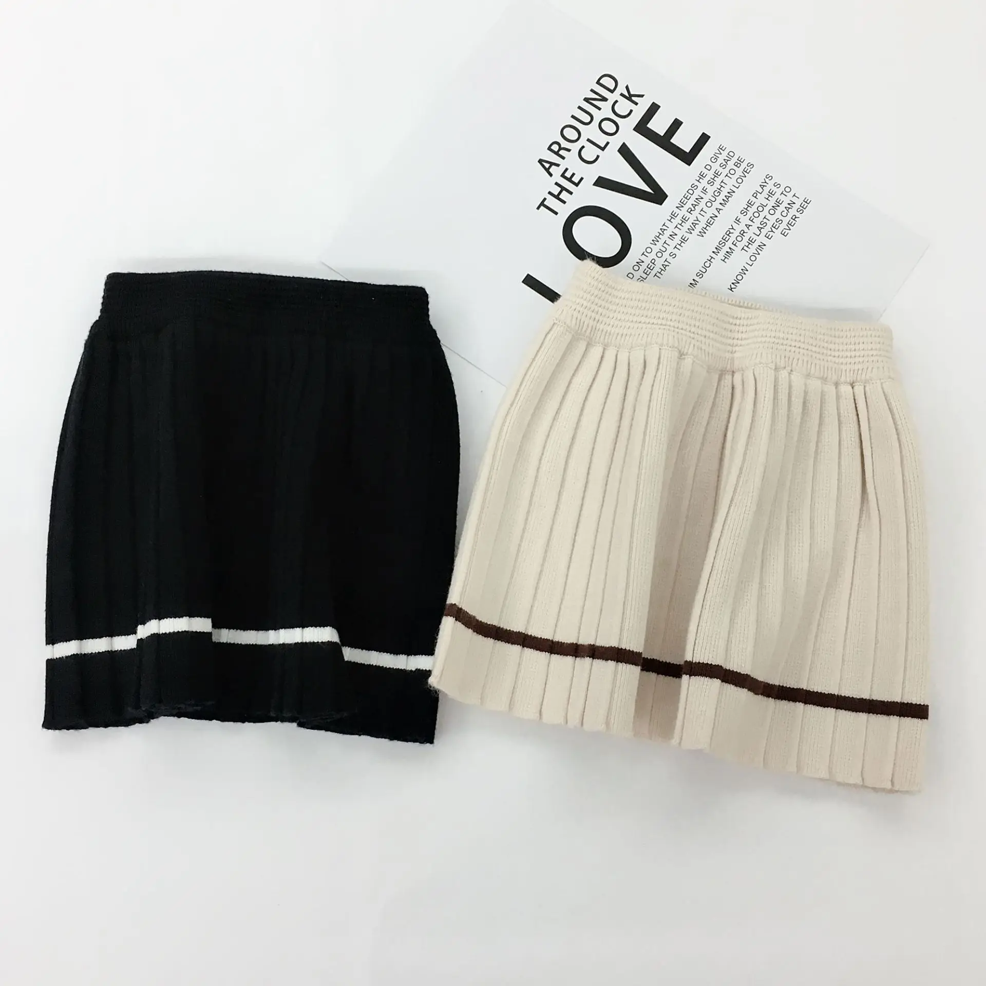 Юбка для маленьких девочек осенне-зимний свитер милая детская трикотажная