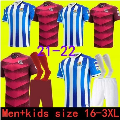 

2021 2022 new real sociedad jerseys ISAK WILLIAN J. OYARZABAL 21 22 royal society jersey kids kit adult shirts shorts socks