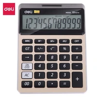 deli em00951 12 digits electronic calculator large screen desktop calculators office school financial accounting tools golden