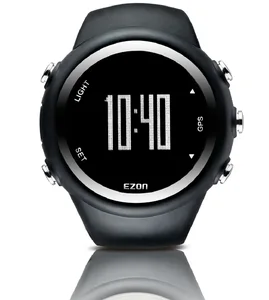Ezon T031 GPS синхронизации цифровые часы Открытый Спорт Многофункциональный Часы Фитнес расстояние Скорость счетчик калорий Водонепроницаемый часы