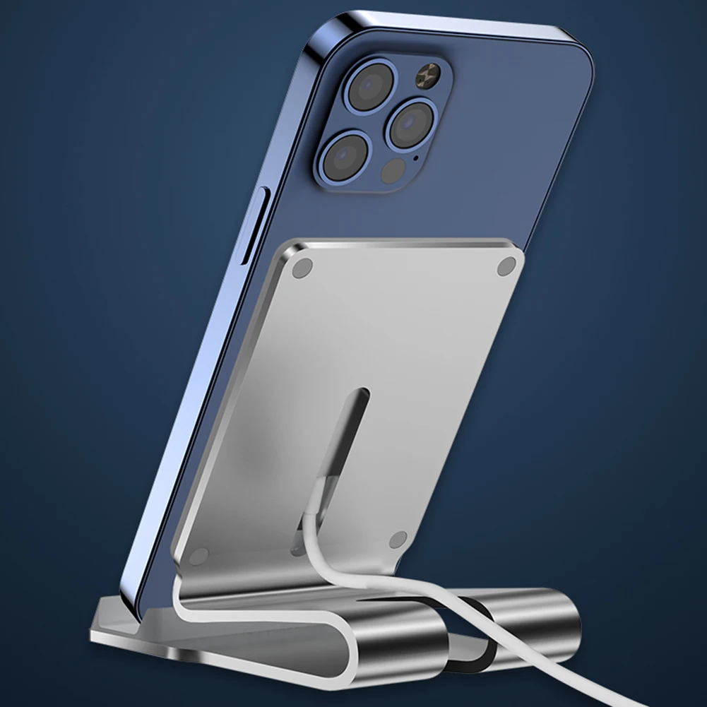 charger bracket for iphone 12 magsafe metal magnetic absorbing invisible charger stand foldable moblie phone holder free global shipping