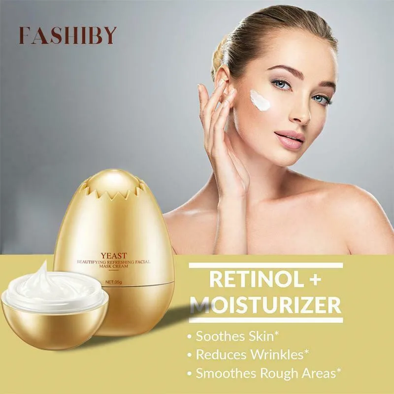 

Yeast Egg Shell Mask Miracle Egg Mask Anti Aging Firming Skin Facial Cream Remove Wrinkle Moisturizing Cream Face Care Treatment