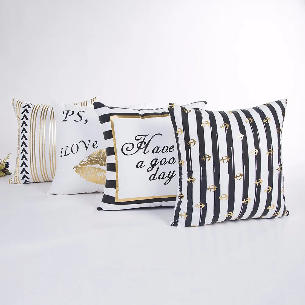 2020 Новое поступление бронзовая наволочка художественная полоска Геометрическая