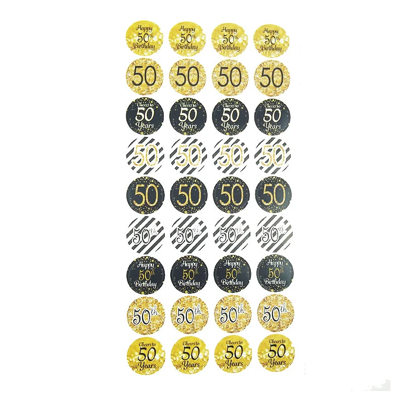Черные золотые наклейки для вечеринки на день рождения 30 дней украшения взрослых