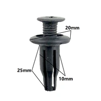 100pcs new plastic screw push type clip 10mm hole bumper cover retainer rivet car accessories