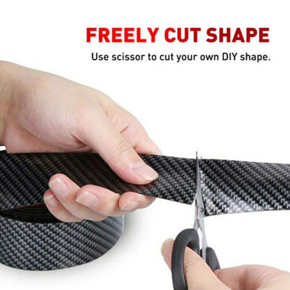 

Door Plate Edge Guard Strip Sill Sticker Accessories Anti Scratch Carbon Fiber Protector