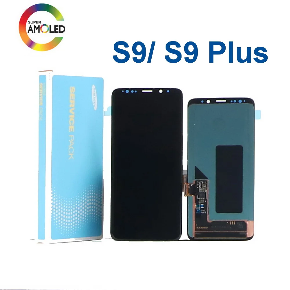 Оригинальная замена AMOLED для SAMSUNG Galaxy S9 S9+ ЖК сенсорный экран дигитайзер с рамкой черный горошек пикселей G960 G965 дисплей