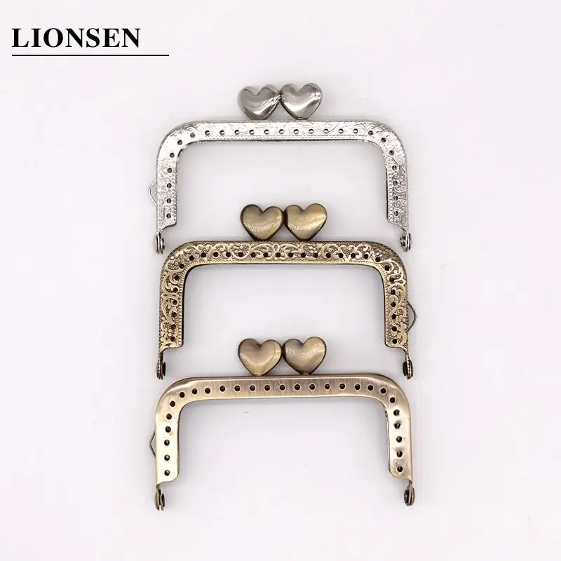 LIONSEN 8 5 см квадратная фоторамка в форме сердца для сумки-клатча поцелуй на монетку