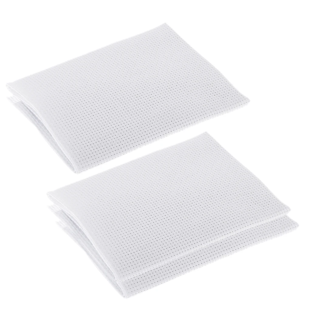 

3pcs 14CT Aida Needlework Fabric Cross Stitch Canvas Material 14 Count White